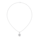 Gold Floral Cluster Round Lab Grown Diamond Orlix Pendant