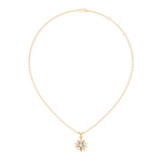 Gold Floral Cluster Round Lab Grown Diamond Orlix Pendant