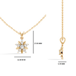 Gold Floral Cluster Round Lab Grown Diamond Orlix Pendant
