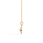 Gold Floral Cluster Round Lab Grown Diamond Orlix Pendant