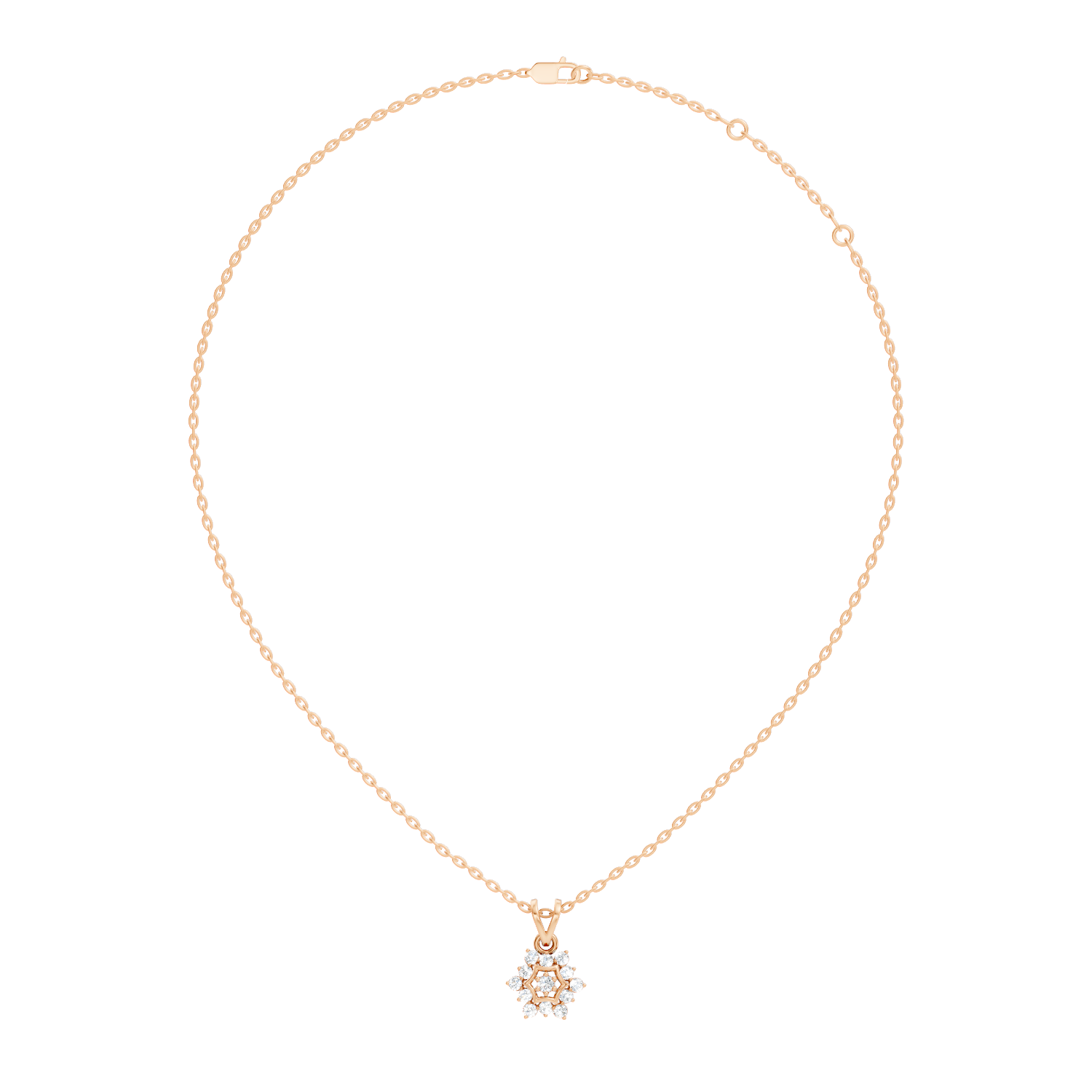 Gold Halo Round Lab Grown Diamond Avyne Pendant