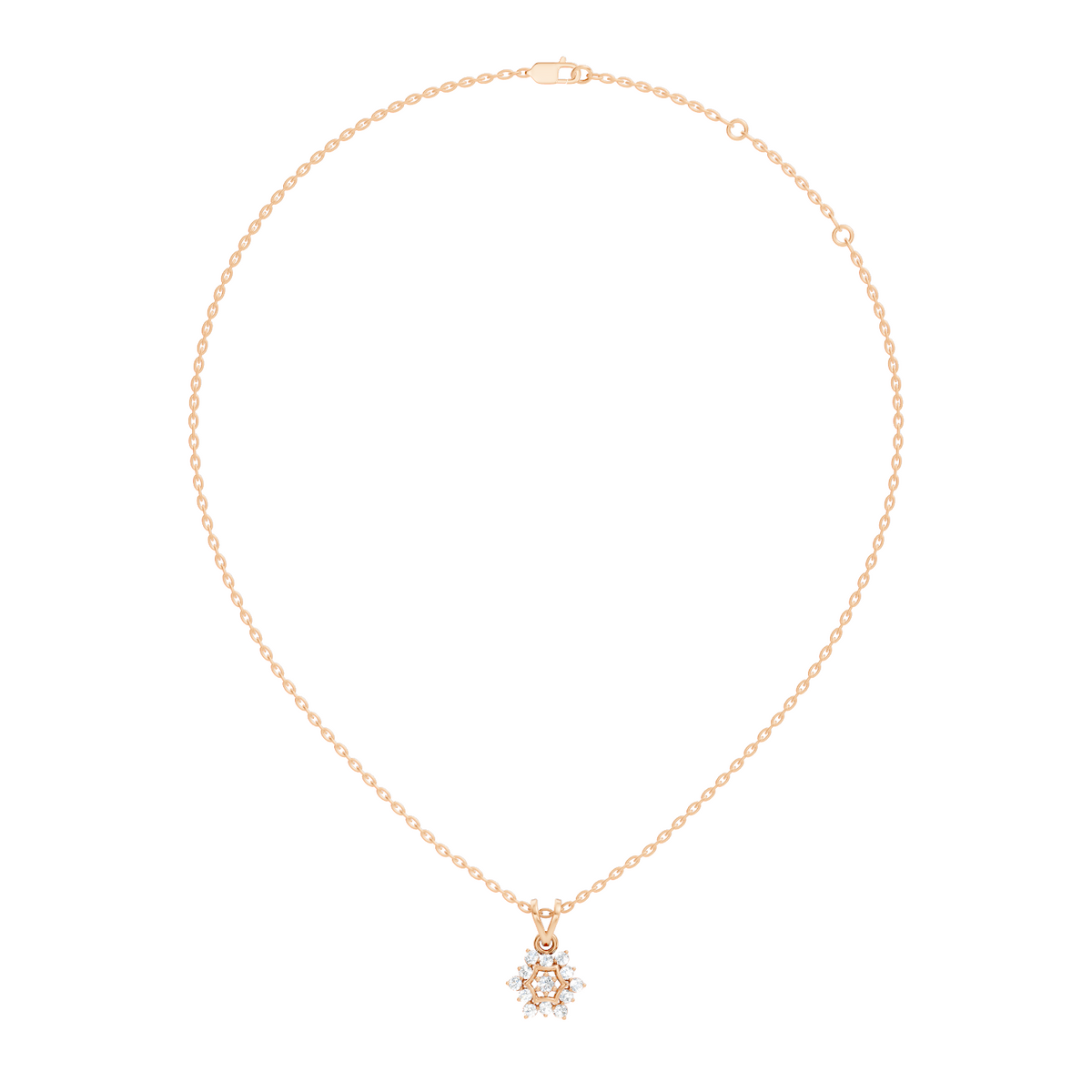 Gold Halo Round Lab Grown Diamond Avyne Pendant