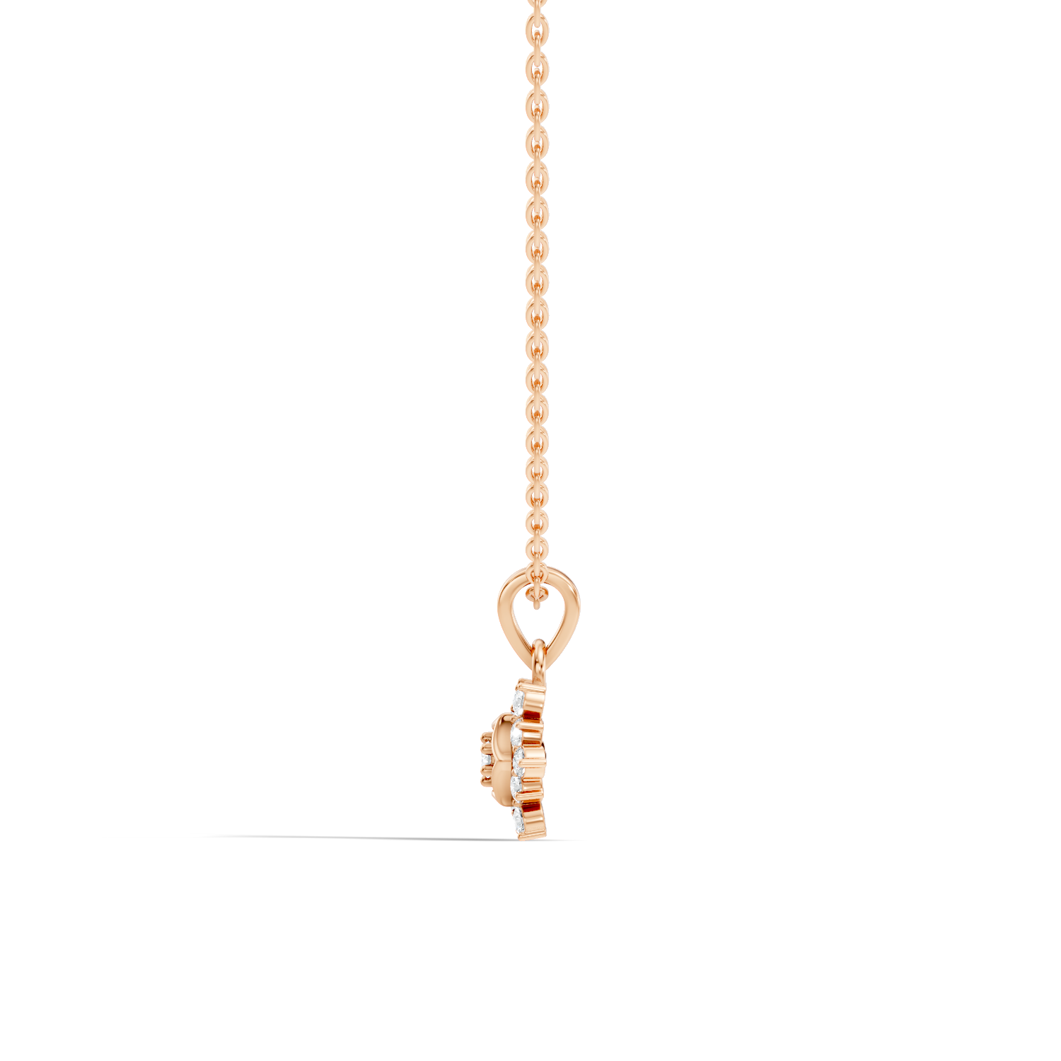 Gold Halo Round Lab Grown Diamond Avyne Pendant