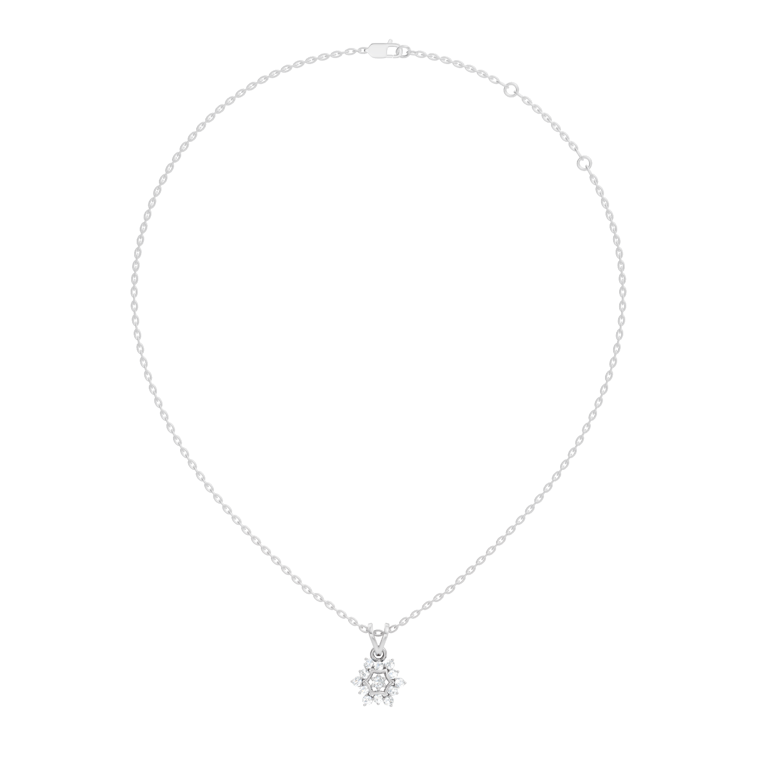 Gold Halo Round Lab Grown Diamond Avyne Pendant