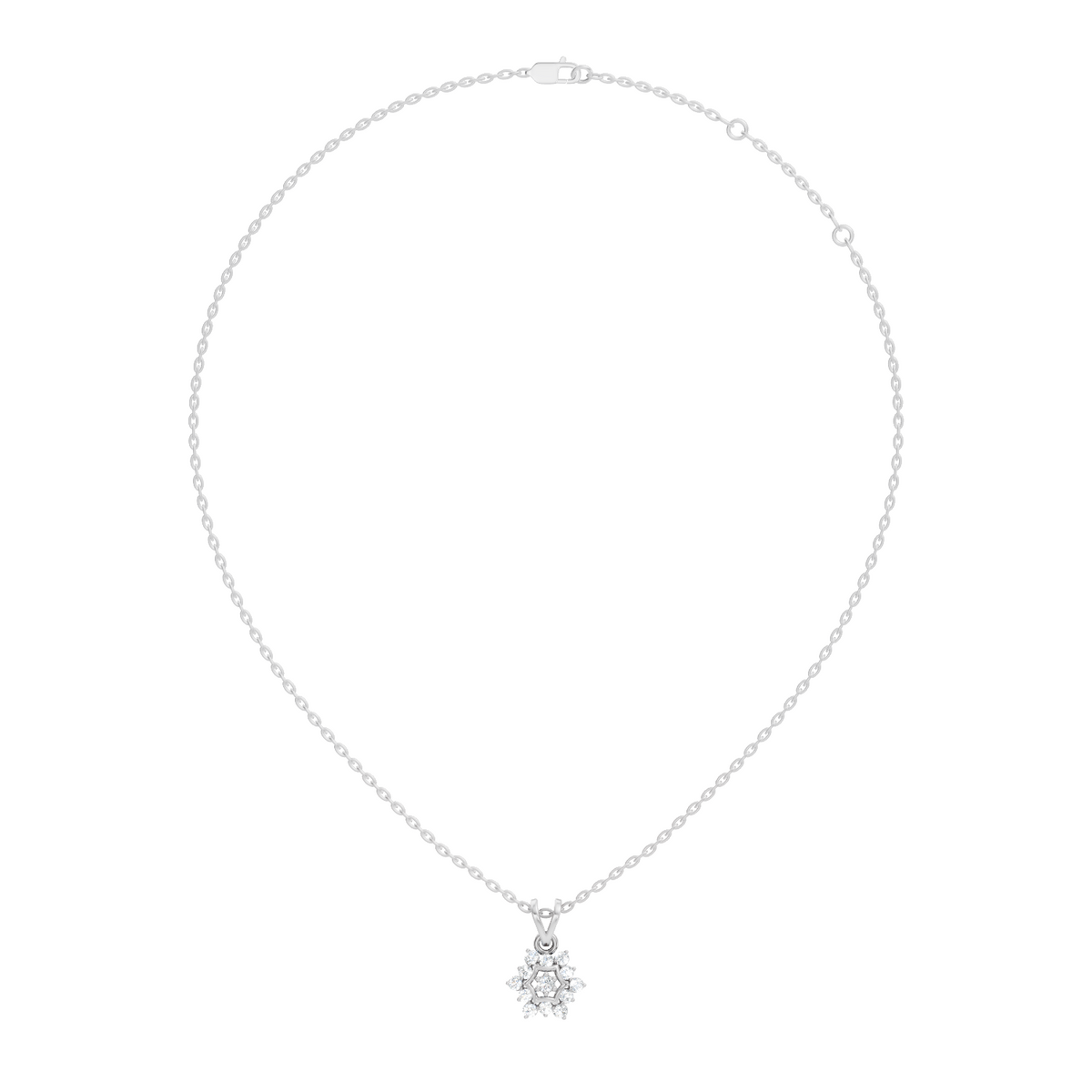 Gold Halo Round Lab Grown Diamond Avyne Pendant