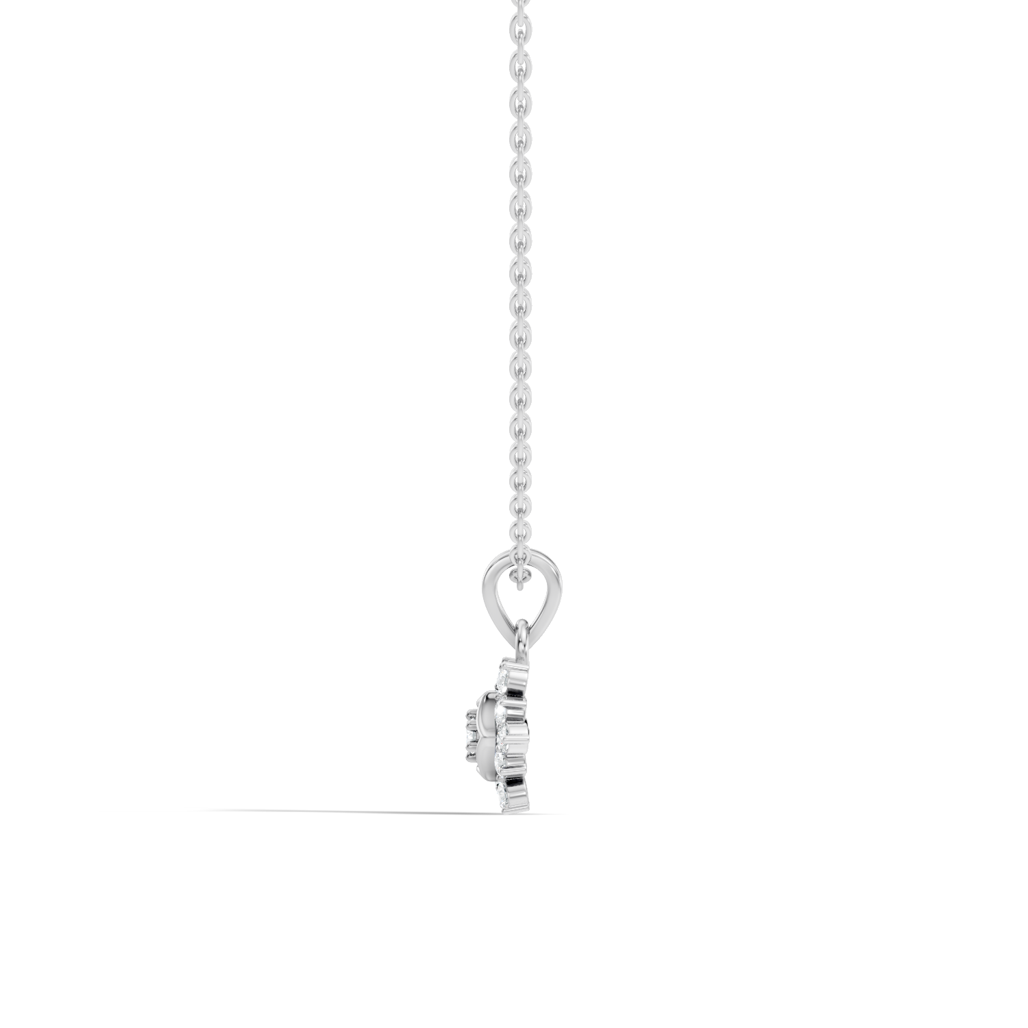 Gold Halo Round Lab Grown Diamond Avyne Pendant