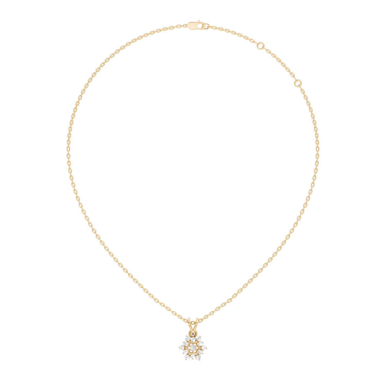 Gold Halo Round Lab Grown Diamond Avyne Pendant