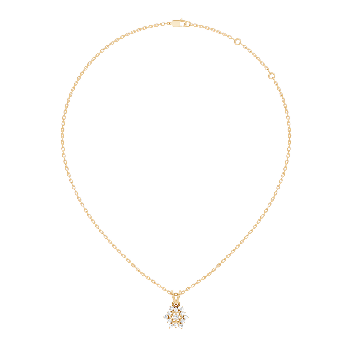 Gold Halo Round Lab Grown Diamond Avyne Pendant