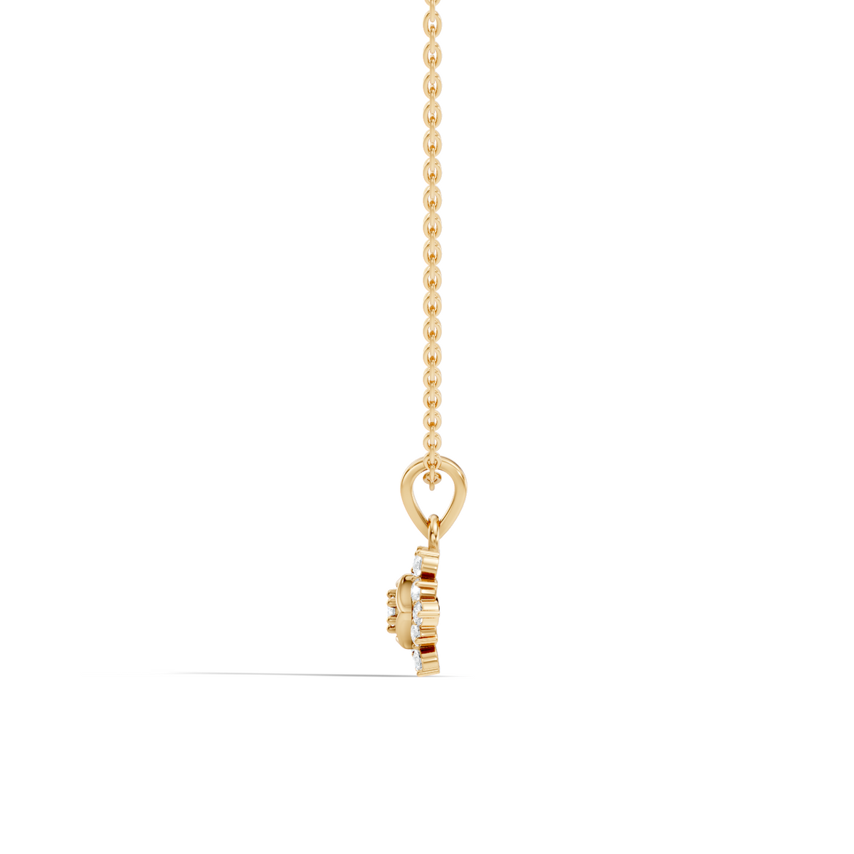 Gold Halo Round Lab Grown Diamond Avyne Pendant