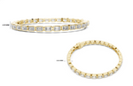 Gold 9Ct Emerald Lab Grown Diamond Tennis Koa Bracelet