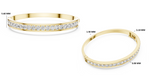Gold 3 5Ct Round Lab Grown Diamond Caleb Bangle Bracelet