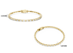 Gold 3 7Ct Baguette Line Lab Grown Diamond Leonor Bracelet