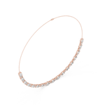Gold Oval Round Lab Grown Diamond Celestia Necklace