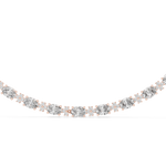 Gold Oval Round Lab Grown Diamond Celestia Necklace