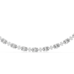 Gold Oval Round Lab Grown Diamond Celestia Necklace