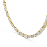 Gold Oval Round Lab Grown Diamond Celestia Necklace