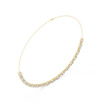 Gold Oval Round Lab Grown Diamond Celestia Necklace