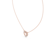 Gold Round Petal Heart Lab Grown Diamond Kaelis Pendant