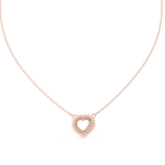 Gold Round Petal Heart Lab Grown Diamond Kaelis Pendant