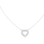 Gold Round Petal Heart Lab Grown Diamond Kaelis Pendant