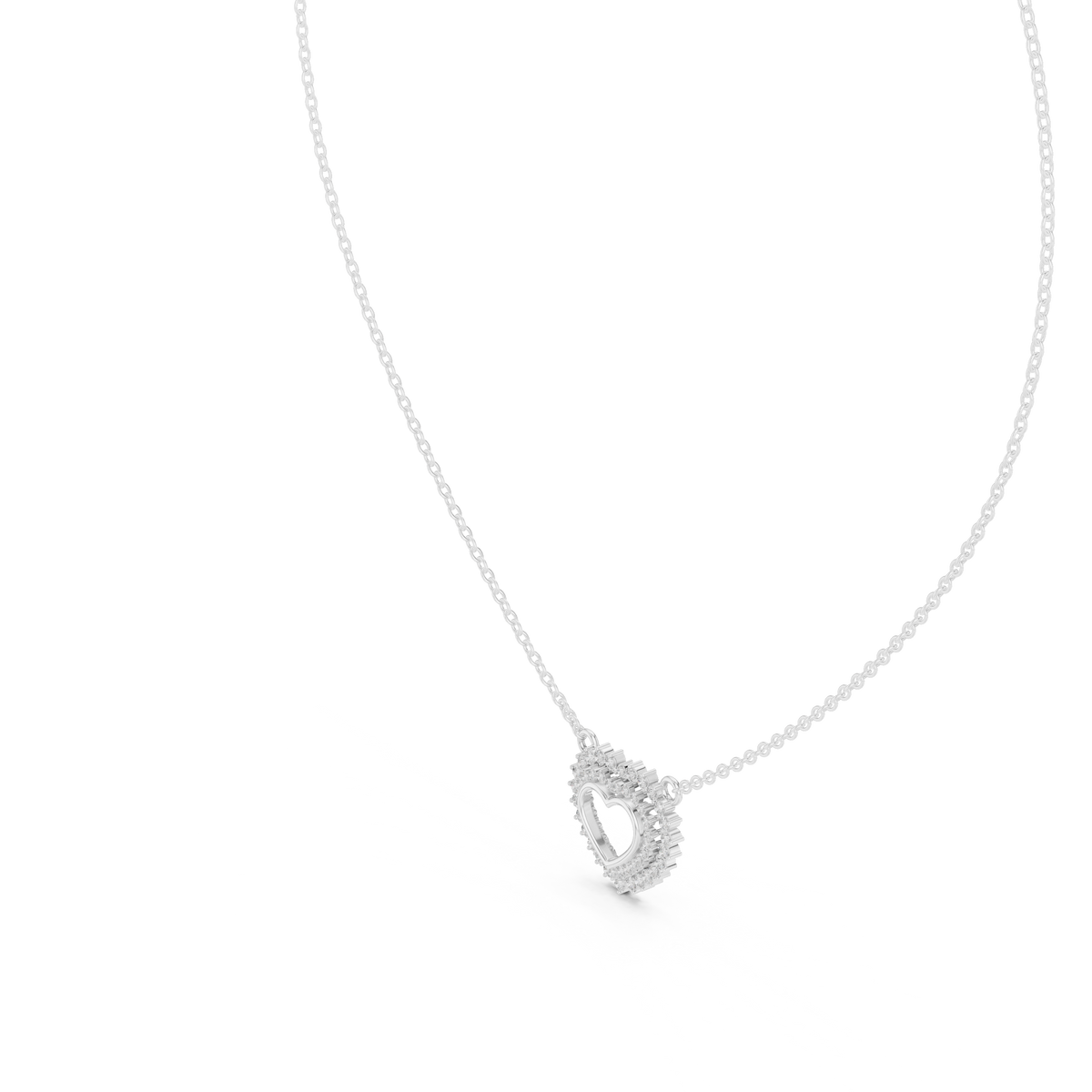 Gold Round Petal Heart Lab Grown Diamond Kaelis Pendant