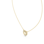 Gold Round Petal Heart Lab Grown Diamond Kaelis Pendant