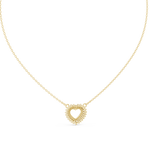 Gold Round Petal Heart Lab Grown Diamond Kaelis Pendant