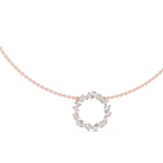 Gold 2Ct Marquise Baguette Lab Grown Diamond Circle Vaelis Pendant
