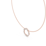 Gold 2Ct Marquise Baguette Lab Grown Diamond Circle Vaelis Pendant