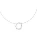 Gold 2Ct Marquise Baguette Lab Grown Diamond Circle Vaelis Pendant