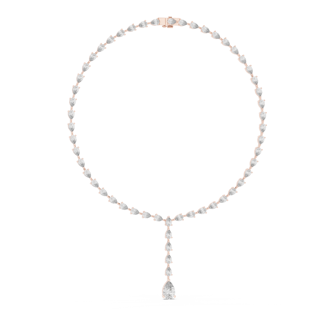 Gold 3Ct Y Drop Pear Lab Grown Diamond Sorelia Necklace