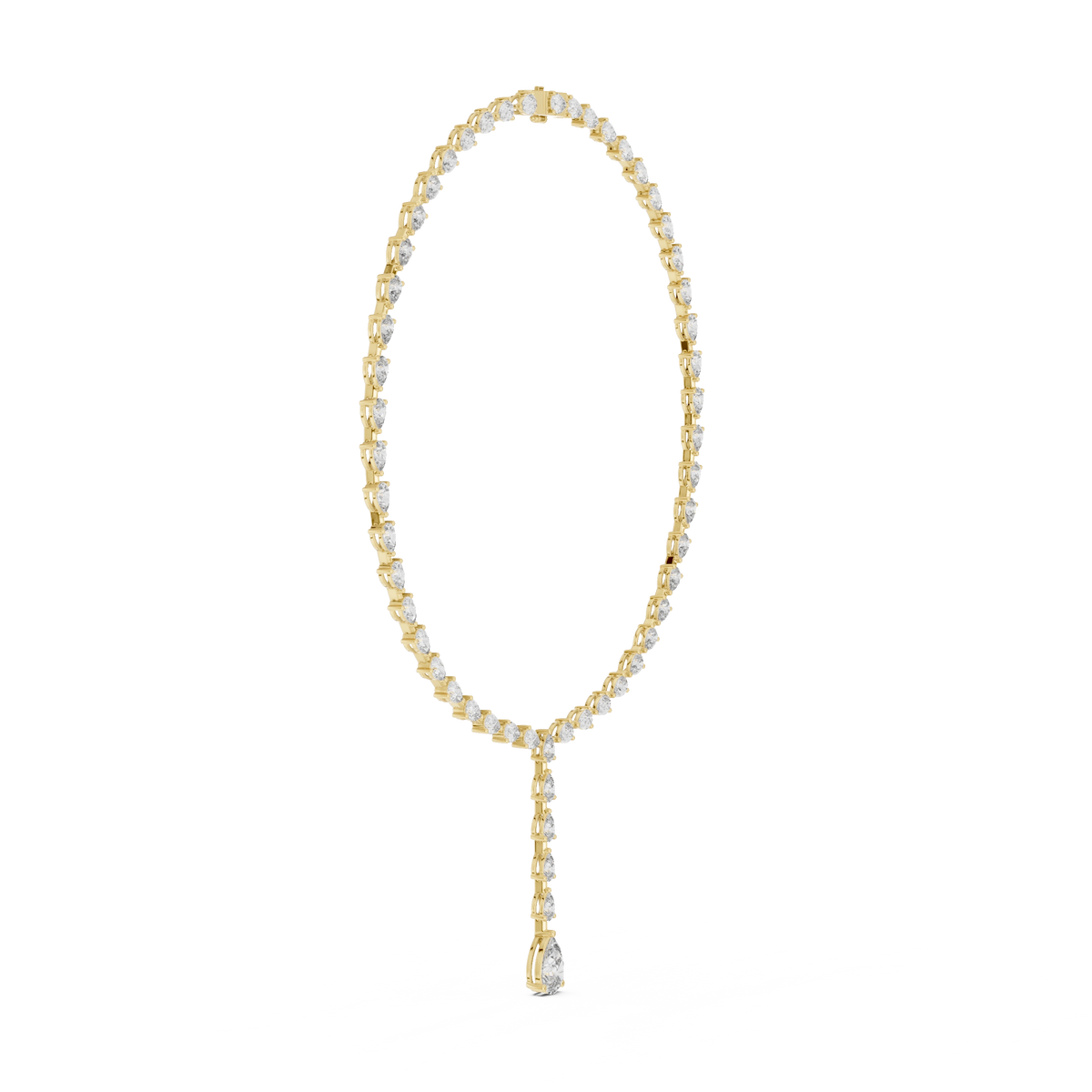 Gold 3Ct Y Drop Pear Lab Grown Diamond Sorelia Necklace