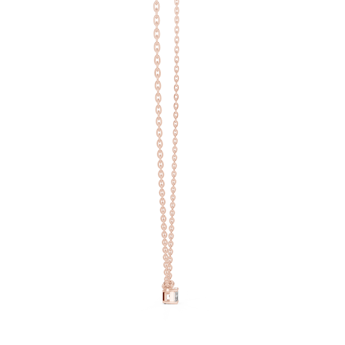 Gold Solitaire Emerald Lab Grown Diamond Traver Pendant