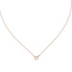 Gold Solitaire Emerald Lab Grown Diamond Traver Pendant