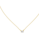 Gold Solitaire Emerald Lab Grown Diamond Traver Pendant
