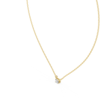 Gold Solitaire Emerald Lab Grown Diamond Traver Pendant