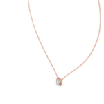 Gold Solitaire Classic Asscher Lab Grown Diamond Carist Pendant