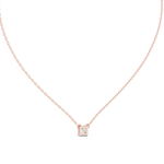 Gold Solitaire Classic Asscher Lab Grown Diamond Carist Pendant