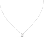 Gold Solitaire Classic Asscher Lab Grown Diamond Carist Pendant