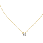 Gold Solitaire Classic Asscher Lab Grown Diamond Carist Pendant