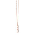 Gold 1Ct Three Stone Vertical Round Lab Grown Diamond Bethel Pendant