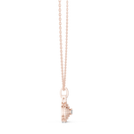 Gold 1Ct Cushion Halo Lab Grown Diamond Korelle Pendant