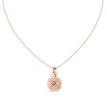 Gold 1Ct Cushion Halo Lab Grown Diamond Korelle Pendant