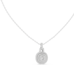 Gold 1Ct Cushion Halo Lab Grown Diamond Korelle Pendant