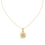 Gold 1Ct Cushion Halo Lab Grown Diamond Korelle Pendant