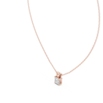Gold 1Ct Princess Solitaire Lab Grown Diamond Evoris Pendant