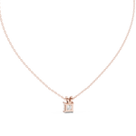 Gold 1Ct Princess Solitaire Lab Grown Diamond Evoris Pendant