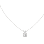 Gold 1Ct Princess Solitaire Lab Grown Diamond Evoris Pendant