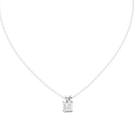 Gold 1Ct Princess Solitaire Lab Grown Diamond Evoris Pendant