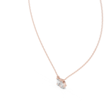 Gold 1Ct Prongs Two Stone Emerald Pear Lab Grown Diamond Callum Pendant